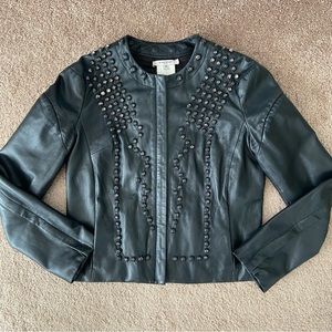 Givenchy Leather Jacket Crystal Embellishments